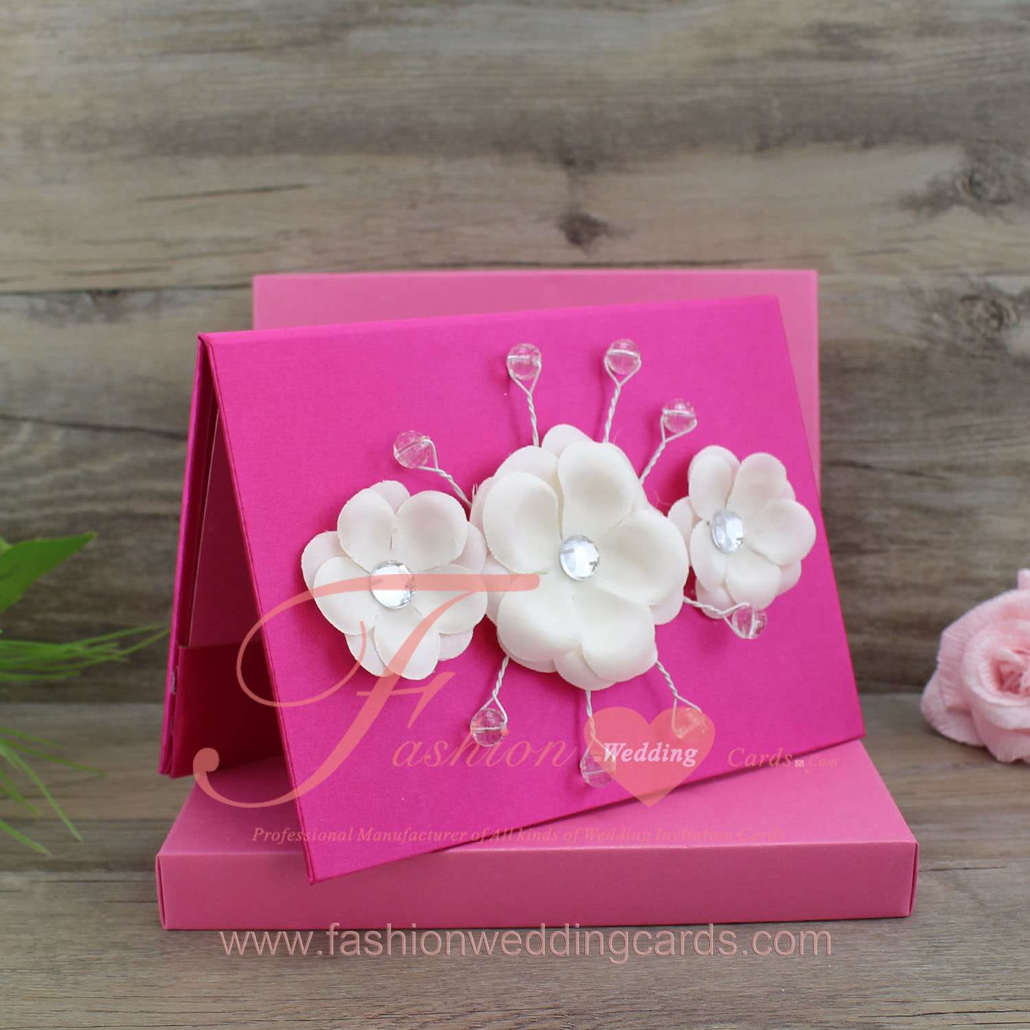 Customized Silk Folio Boxed Wedding Invitations